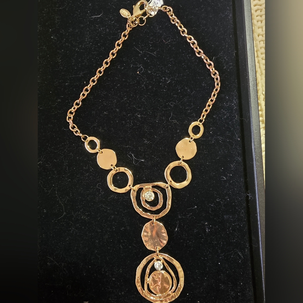 Elegant Gold Amrita Singh Necklace with Circular Accents